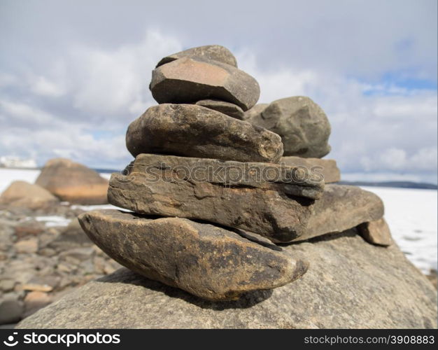 rocks on the shore of Lake