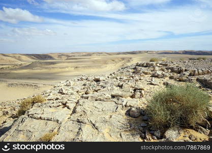 Rocks on the the edge of Kasui dune in Israel