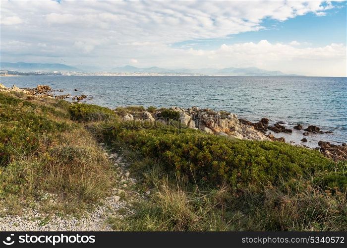 Rocky coast of the Cote d&rsquo;Azur, France