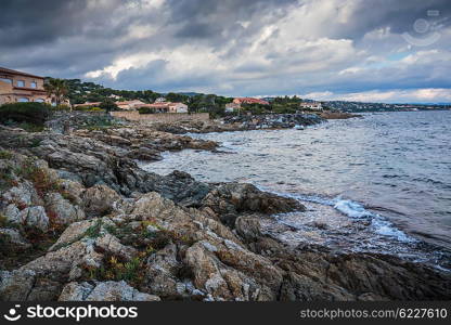 Rocky coast of the Cote d&rsquo;Azur, France