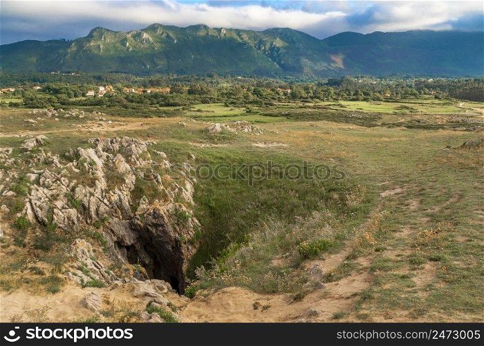 Rocky Coast, Pria Cliffs, Karst Formation, Bufones de Pria, Protrected Landscape of the Oriental Coast of Asturias, Llanes de Pria, Asturias, Spain, Europe