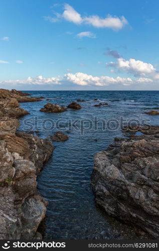 Rocky coves on the Cote d&rsquo;Azur, France