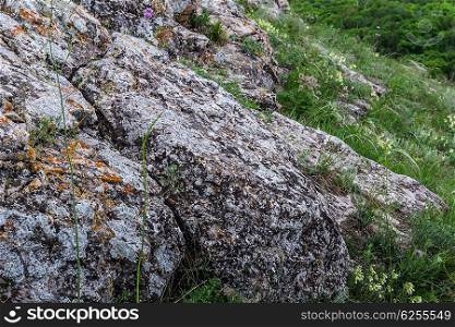 rocky ledges in the Zhiguli Mountains