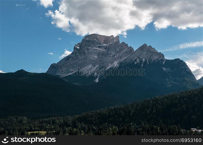 Rocky Mountain in Italian Dolomites Alps in Summer Time.. Rocky Mountain in Italian Dolomites Alps in Summer Time