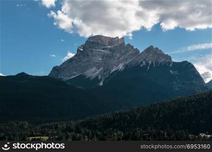 Rocky Mountain in Italian Dolomites Alps in Summer Time.. Rocky Mountain in Italian Dolomites Alps in Summer Time
