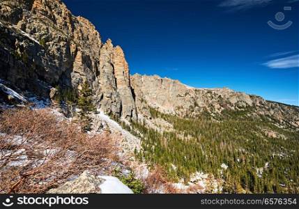 Rocky Mountain National Park landscape in Colorado, USA. 