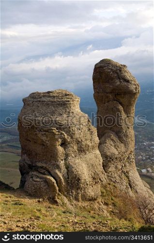 Rocky mountain view (Ghosts valley near Demerdzhi Mount, Crimea, Ukraine)