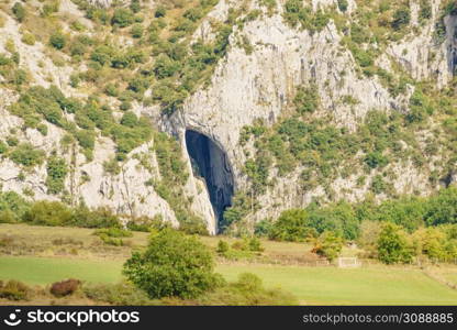 Rocky mountains landscape, Agurain, Basque Country, Spain. Mountains landscape in Spain