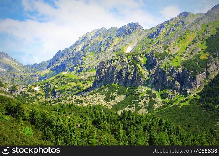 Rocky mountains view in High Tatras, Slovakia
