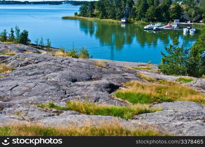 Rocky park. rocky park at the seashore in Helsinki