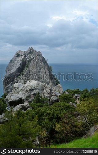 rocky sea landscape. Crimea Ukraine