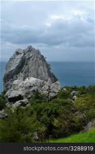 rocky sea landscape. Crimea Ukraine