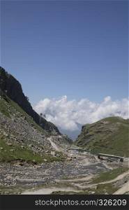 Rohtang Pass, Himachal Pradesh, India. Connects valleys of Himachal Pradesh, Manali and Lahaul and Spiti. The name Rohtang means ground of corpses . Rohtang Pass, Himachal Pradesh, India. Connects valleys of Himachal Pradesh, Manali and Lahaul and Spiti