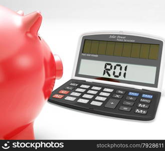 ROI Calculator Showing Investment Return Or Profitability