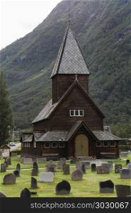 Roldal Stave Church . The 13th century old Roldal Stave Church (Roldal stavkyrke)