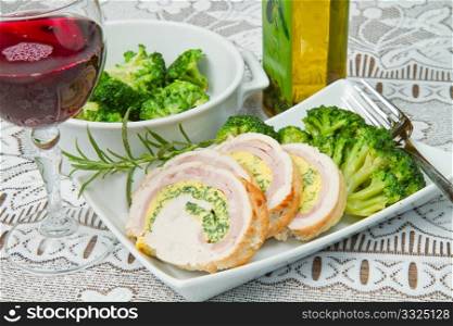 roll filled with vegetables
