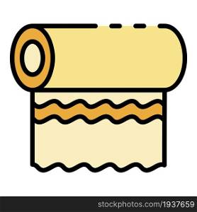 Roll napkins icon. Outline roll napkins vector icon color flat isolated. Roll napkins icon color outline vector