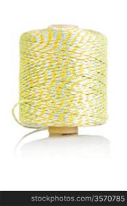 roll of colored string isolated
