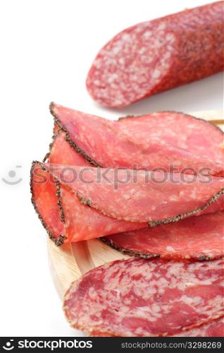 rolled ham and salami