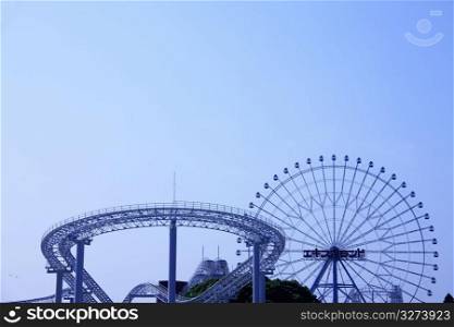 Roller coaster and Ferris wheel