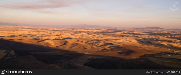 Rolling hills from a good vantage point overlooking rich Palouse Country farmland