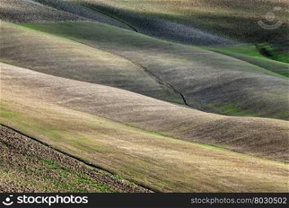 Rolling hills of the Val d&rsquo;Orcia in Tuscany