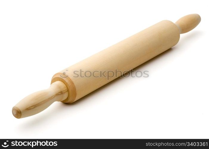 Rolling pin. Rolling pin, beater, isolated on a white background