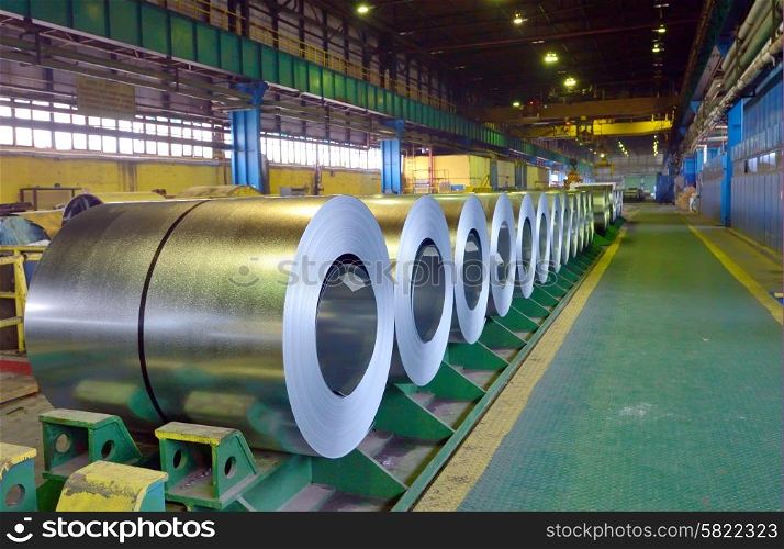 Rolls of steel sheet in steel pant
