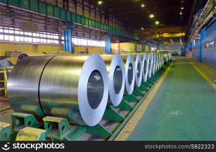Rolls of steel sheet in steel pant