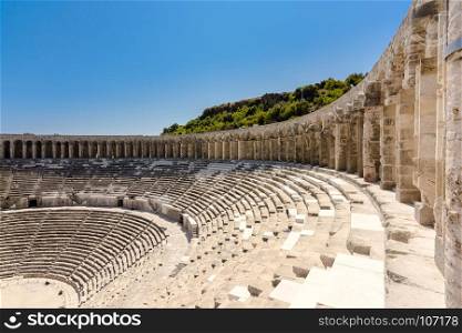 Roman amphitheater of Aspendos, in Antalya, Turkey