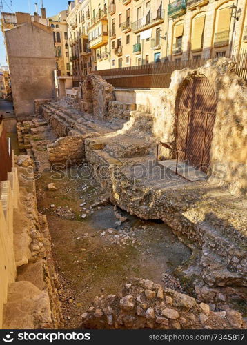 Roman archaeological excavations in Tarragona of Catalonia