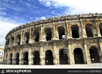 Roman arena in city of Nimes in southern France