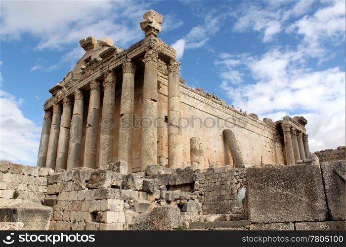 Roman Bacchus temple in Baalbeck, Lebanon