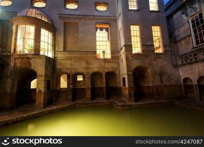 Roman Baths in Bath Avon in the United Kingdom