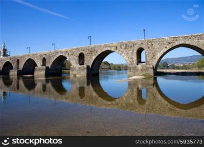 roman bridge of Ponte de Lima in Portugal
