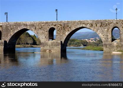 roman bridge of Ponte de Lima in Portugal