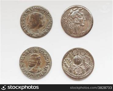 Roman coin. Ancient Roman coins from Italy