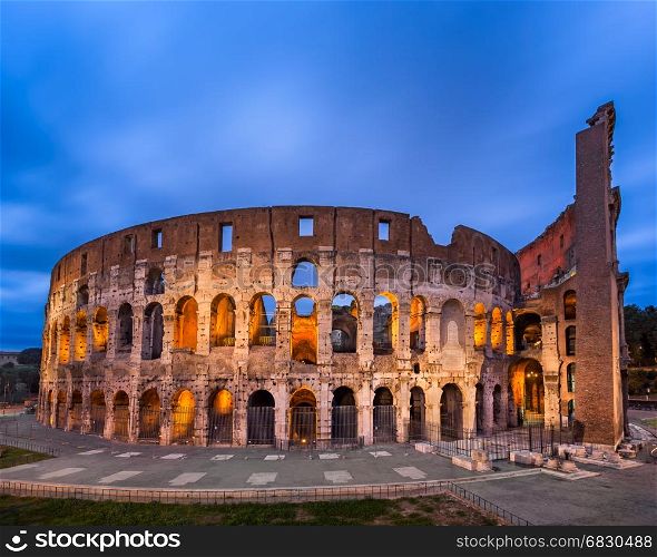Roman Colosseum (Flavian Amphitheatre) in the Evening, Rome, Italy