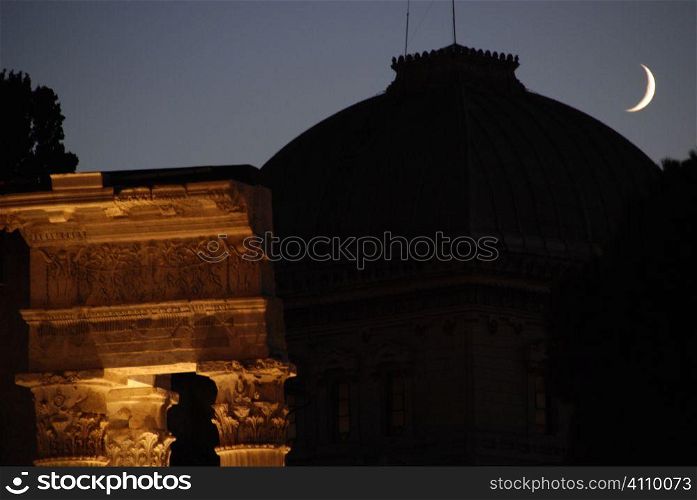 Roman Forum at night, Italy