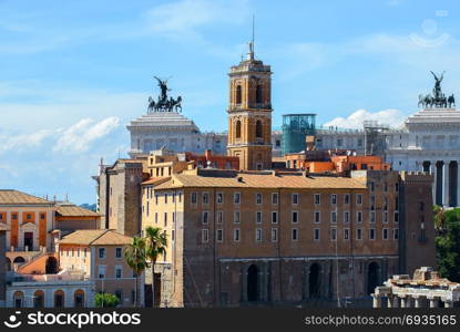 Roman Forum with National Monument of Victor Emmanuel II in Rome, Italy