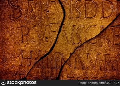 Roman letters texture