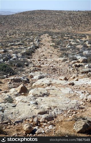 Roman road near Amasa in Israel