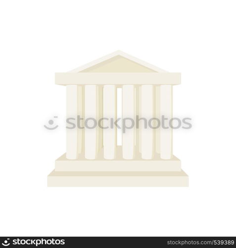 Roman temple icon in cartoon style on a white background. Roman temple icon, cartoon style