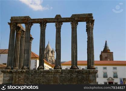 Roman temple in Evora, Portugal, World Heritage Unesco