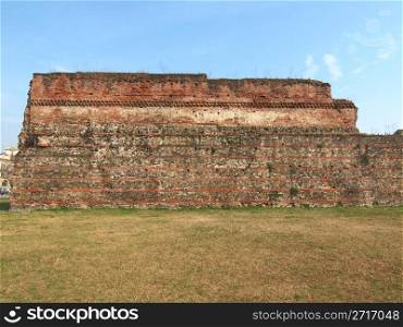 Roman Wall, Turin. Ruins of the ancient Roman wall in Turin (Torino), Italy
