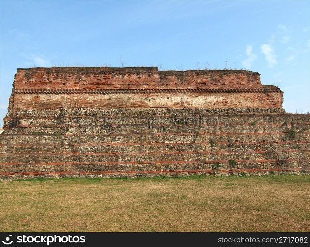 Roman Wall, Turin. Ruins of the ancient Roman wall in Turin (Torino), Italy