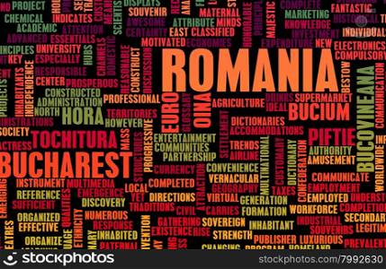 Romania as a Country Abstract Art Concept