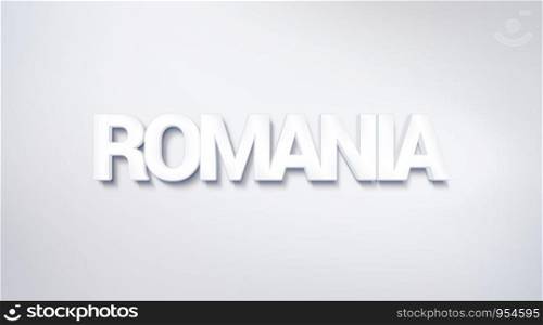 Romania, text design. calligraphy. Typography poster. Usable as Wallpaper background