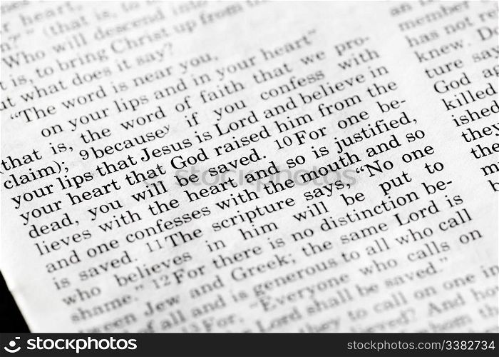 Romans 10:9 - a popular verse in the Christian New Testament