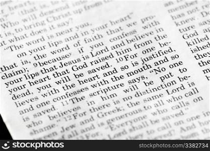 Romans 10:9 - a popular verse in the Christian New Testament